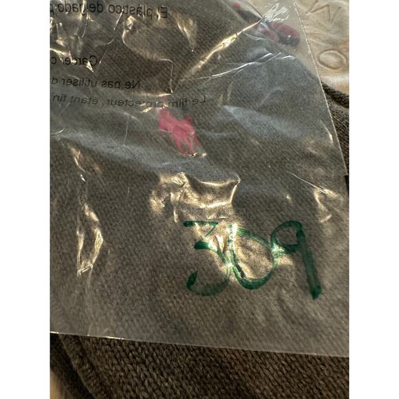 Ralph Lauren Fall Pink Logo Long Sleeve Zip Up Small Knit Sweater Grey Jacket - Picture 8 of 12